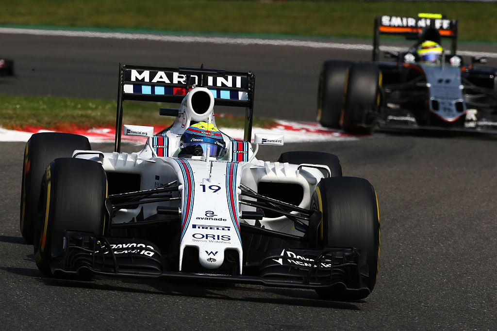 Felipe Massa of Brazil driving the (19) Williams Martini Racing Williams FW38 Mercedes PU106C Hybrid turbo on track during the Formula One Grand Prix of Belgium at Circuit de Spa-Francorchamps on August 28, 2016 in Spa, Belgium (Photo by Charles Coates/Getty Images)